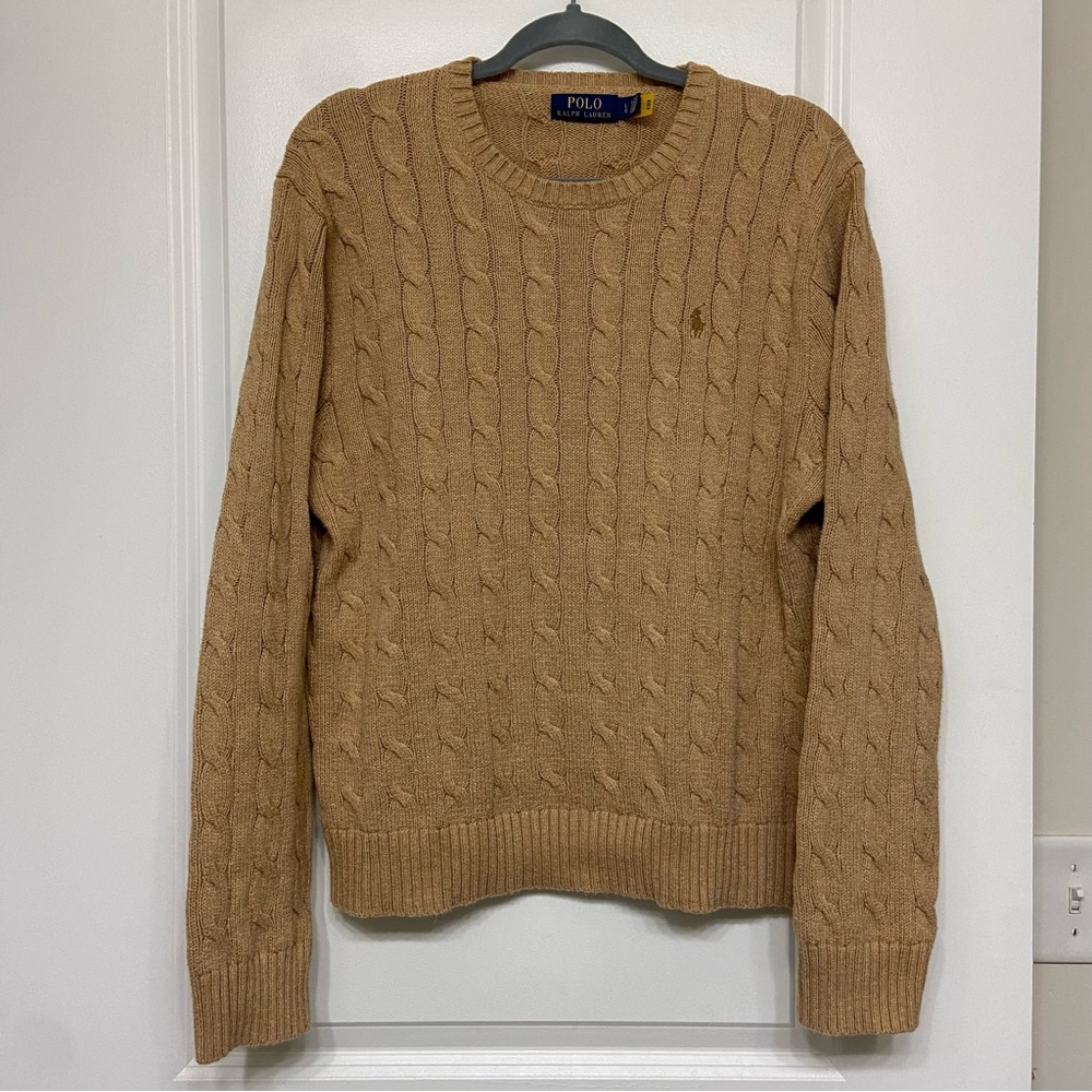Polo Ralph Lauren Camel Cable Knit Sweater